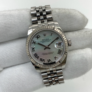 ROLEX WATCH DATEJUST 178274 31 ROMAN INDEX WHITE MOP DIAL FULL SET 2017 1U21R420