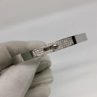 HERMES FINE JEWELRY BRACELET KELLY WG 750 DIAMOND NO CERT 61D0.36CT / 24.14G 19A062508