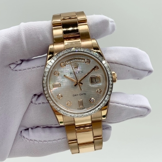 ROLEX WATCH DAY DATE 118395BR OYSTER PERPETUAL DAY-DATE 36 18K EVEROSE GOLD 6E43S453 WITH CERT