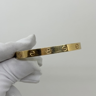 CARTIER FINE JEWELRY BRACELET LOVE OPEN BRACELET YG750 #17 PYD298 FULLSET (2023) 23.92G