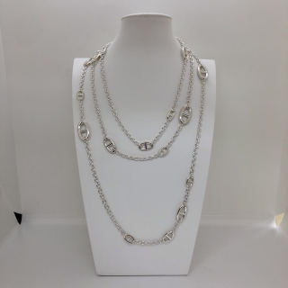 HERMES FINE JEWELRY NECKLACE SV925 22P FARANDOLE 133.54G