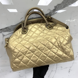 CHANEL BAG CALF 2WAY TOTE GOLD NO.17 W/CARD 17613860