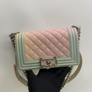 CHANEL BAG BOY CAVIAR SKIN 20CM RAINBOW SMALL SHW NO 25 W/CARD 25506201