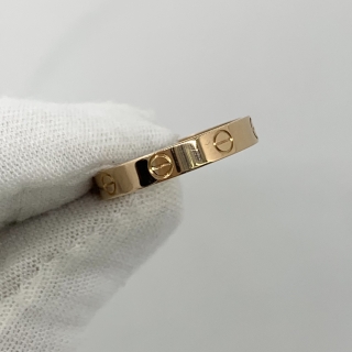 CARTIER FINE JEWELRY RING MINI LOVE W/INITIALS RG750 RING AND BOX ONLY #60 3.74G MQW043