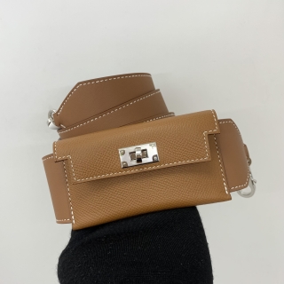 HERMES SLG KELLY POCKET BAG STRAP GOLD EPSOM PHW