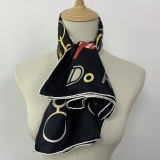 BLACK CARRE 90\*90 DO RE BOUCLES CHAINS MULTICOLOUR SCARF