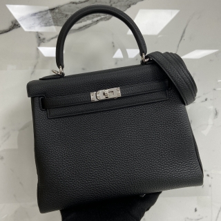 HERMES BAG KELLY SAC KELLY 25 TOGO SHW NOIR K STAMP