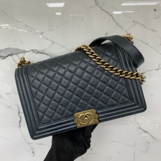 CHANEL BAG BOY CAVIAR SKIN 28CM NEW MEDIUM GHW W/CARD NO.19 19851041