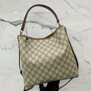 GUCCI BAG GG 815103 GG EMBLEM MEDIUM BUCKET BAG 2WAY