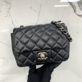CHANEL BAG MATELASSE LAMBSKIN A35200 MINI SQUARE SHW CHAIN SHOULDER BLACK NO.29 W/CARD 17CM 29442235