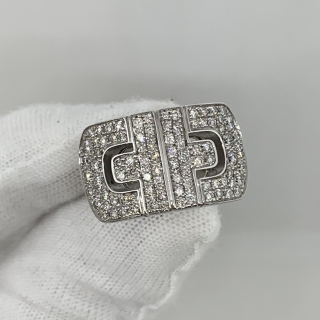 BVLGARI FINE JEWELRY RING WG 11.1G DIAMOND SIZE 52 PARENTESI REVOLUTION