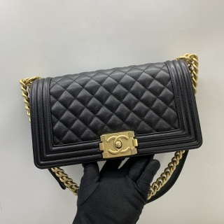 CHANEL BAG BOY 25CM RFID A67086 CAVIAR TN6EJTA0