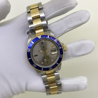 ROLEX WATCH SUBMARINER 16613SG WATCH ONLY SILVER FACE