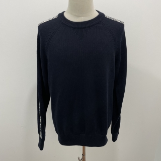 DIOR CLOTHES SWEATER DIOR OBLIQUE #M NAVY
