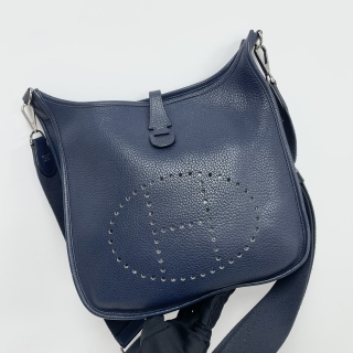 HERMES BAG EVELYN III 29  CLEMENCE □Q STAMP BLUE