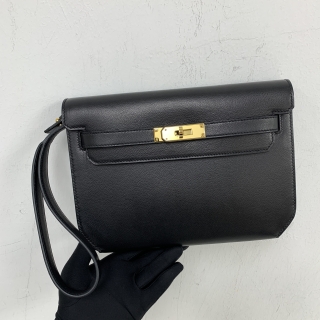 HERMES BAG KELLY DEPECHES 25 VEAU EVERGRAIN 89 NOIR STAMP U