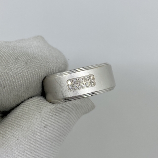 TIFFANY FINE JEWELRY CENTUARY RING, W DIAMOND 750 WG 10.1G