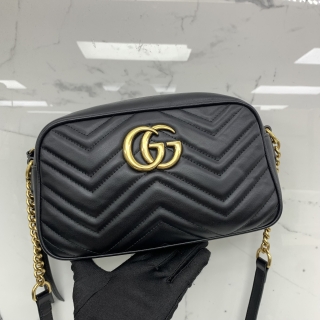 GUCCI BAG MARMONT 447632 CAMERA CHAIN SHOULDER BLACK