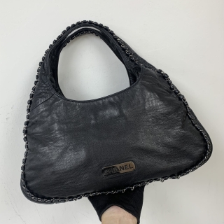 CHANEL BAG LAMBSKIN CHAIN HOBO BLACK SHW NO.9 NC 9326099