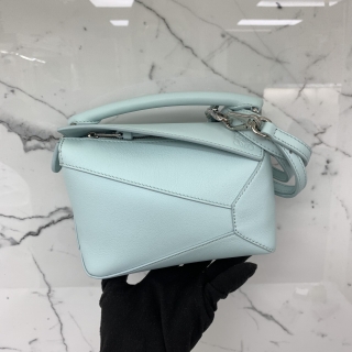 LOEWE BAG PUZZLE EDGE MINI 2WAY LIGHT BLUE 052836