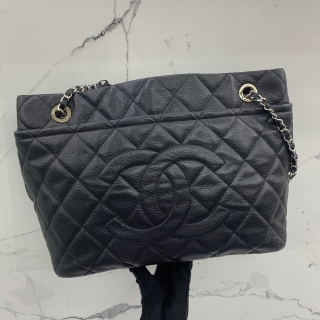 CHANEL BAG CAVIAR SKIN BLACK SHW TOTE NO.17 WC 17262229