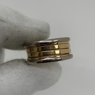 BVLGARI FINE JEWELRY RING B-ZERO 4 BAND. FULLSET  2016 TWO-TONE 12.1