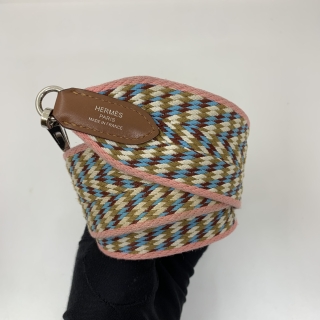 HERMES ACCESSORY MULTICOLOR CANVAS SHOULDER STRAP Y STAMP YSA002XX