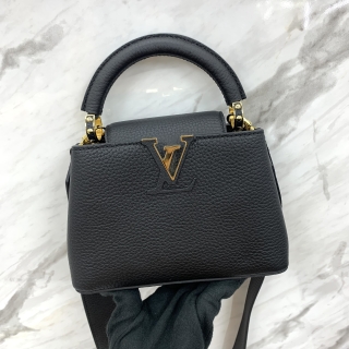 LOUIS VUITTON BAG TAURILLON MINI CAPUCINES M56071 2WAY BLACK