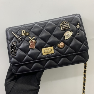 CHANEL BAG 2.55 ICON WALLET ON CHAIN CALFSKIN 25492116