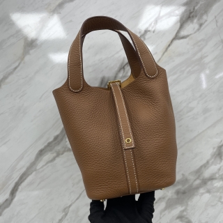 HERMES BAG PICOTIN 18 PM LOCK GOLD GHW W STAMP