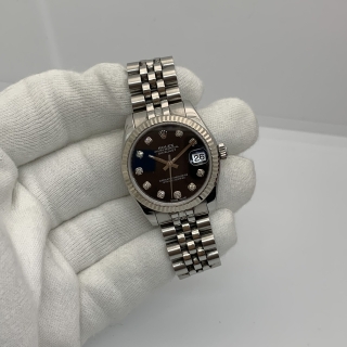 ROLEX WATCH DATEJUST 178274G DATEJUST 31 178274G BLACK DIAL W/CERT NO BOX 2017 Q90H4111