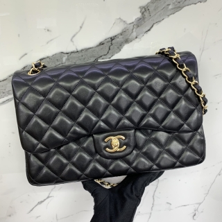 CHANEL BAG MATELASSE LAMBSKIN JUMBO CLASSIC DOUBLE W FLAP GHW CHAIN SHOULDER 30CM A58600 NO.14 14962029