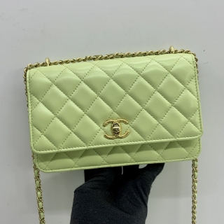 CHANEL BAG MATELASSE AP3102 DOUBLE CHAIN WOC MICROCHIPPED RFID U3UU1C19