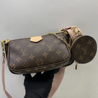 LOUIS VUITTON BAG MONOGRAM M44840 MULTI POCHETTE ACCESSOIRES ROSE CLAIR RFID