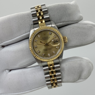 ROLEX WATCH DATEJUST 69173G S SERIAL W/CERT & EXTRA LINKS S808037