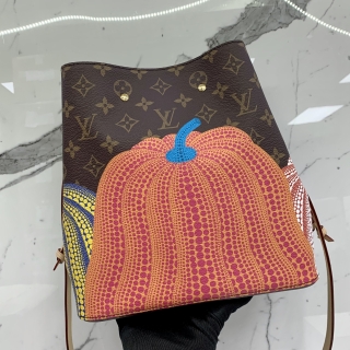 LOUIS VUITTON BAG MONOGRAM NEO NOE MM PUMPKIN LV X YK YAYOI KUSAMA RFID M46473