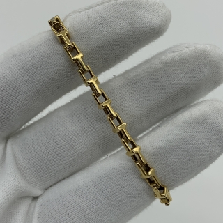 TIFFANY FINE JEWELRY BRACELET T NARROW LINK CHAIN BRACELET 750 11.6G