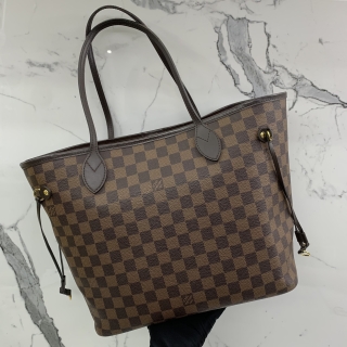 LOUIS VUITTON BAG DAMIER NEVERFULL MM WITH INITIAL WITH POUCH AR3129