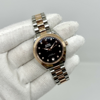 OMEGA WATCH SEAMASTER 220.20.30.20.63.001 AQUA TERRA 150M 30 MM STEEL SEDNA GOLD ON STEEL