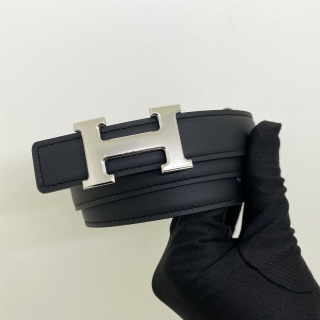 HERMES BELT CONSTANCE H MINI REVERSIBLE 80 PHW GOLD/NOIR G STAMP