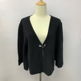 CHANEL CLOTHES CARDIGAN P79240 BLACK RHINESTONE