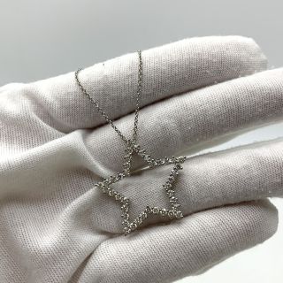 TIFFANY FINE JEWELRY NECKLACE TIFFANY STAR DIAMOND NECKLACE 40PD PT950 5.97G