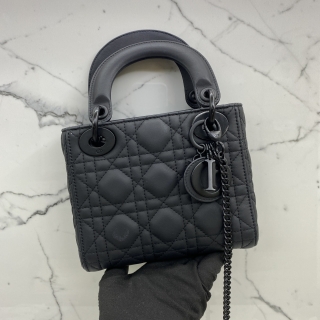 DIOR BAG MINI LADY  ULTRAMATTE BLACK 2WAY 15-BO-1210