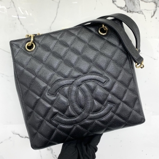 CHANEL BAG CAVIAR SKIN PST NO.8 W/ CARD BLACK GHW 8424816
