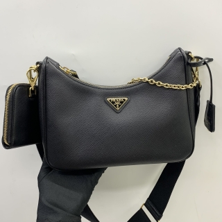 PRADA BAG SAFFIANO 1BH204 RE-EDITION 2005 RE-EDITION 2WAY BLACK GHW