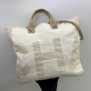CHANEL BAG  LARGE SHOPPING BAG 2WAY CANVAS NO.25 W/CARD 25457185