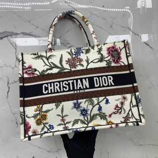 DIOR BAG BOOK TOTE MEDIUM FLOWERS WHITE 50-MA-1222