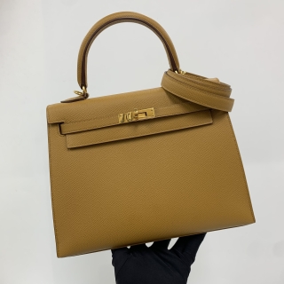 HERMES BAG KELLY 25 Y STAMP GHW EPSOM SESAME