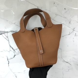 HERMES BAG PICOTIN 18 PM LOCK GOLD PHW W STAMP