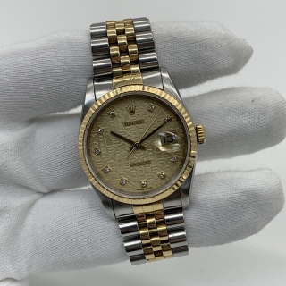 ROLEX WATCH DATEJUST 16233G WATCH W CERT S SERIES YEAR 1994 COMPUTER S474485